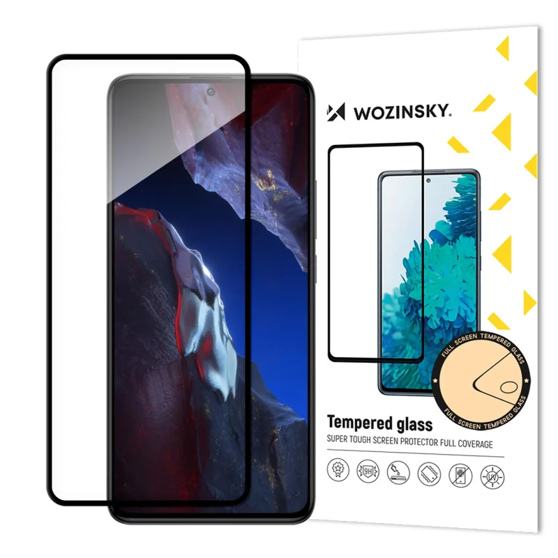 Szkło hartowane Xiaomi Poco F5 Pro 9H z ramką Wozinsky Full Glue Tempered Glass - czarne