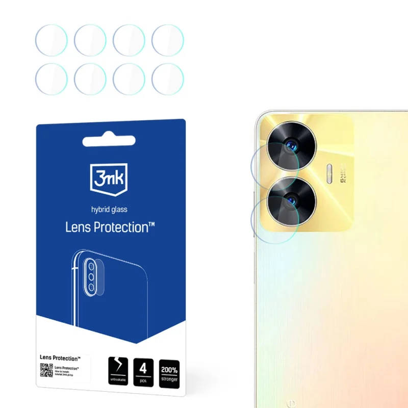 Szkło na aparat 3mk Lens Protection™ hybrydowe na Realme C55