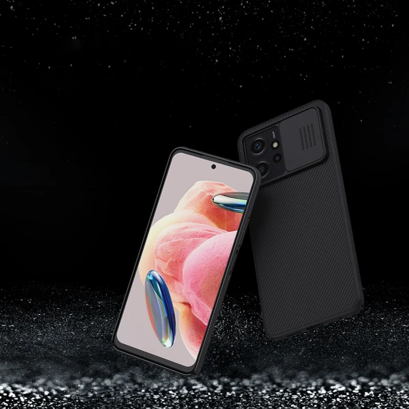 Pancerne etui Xiaomi Redmi Note 12 z osłoną na aparat Nillkin CamShield Case - czarne - obrazek 13