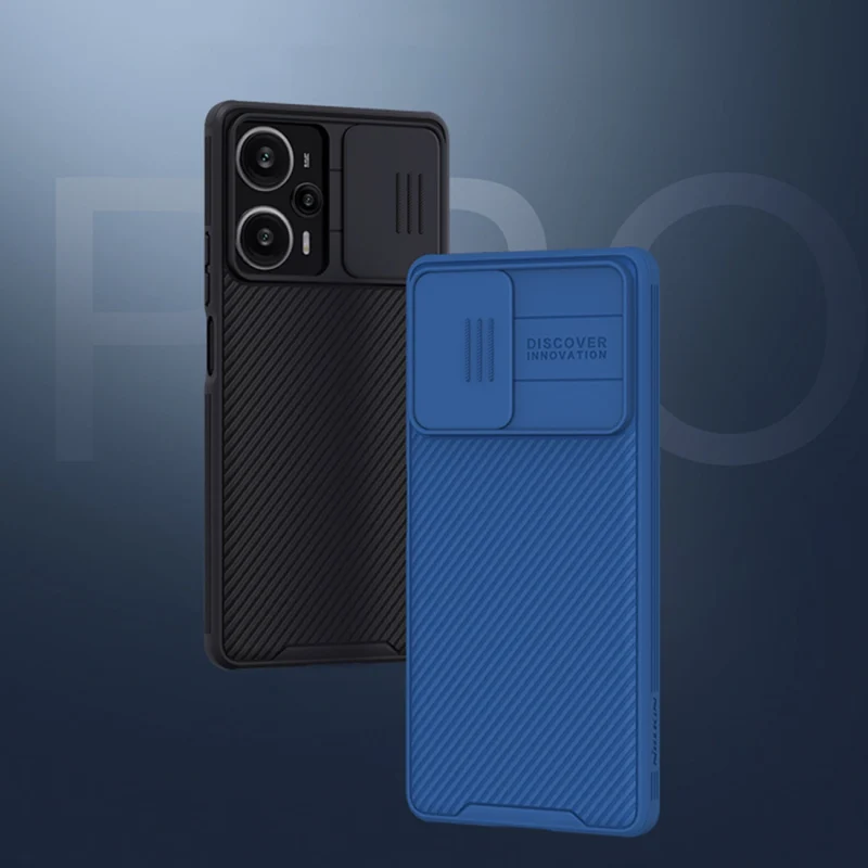 Pancerne etui Xiaomi Redmi Note 12 Turbo / Xiaomi Poco F5 z osłoną na aparat Nillkin CamShield Pro Case - czarne - obrazek 7