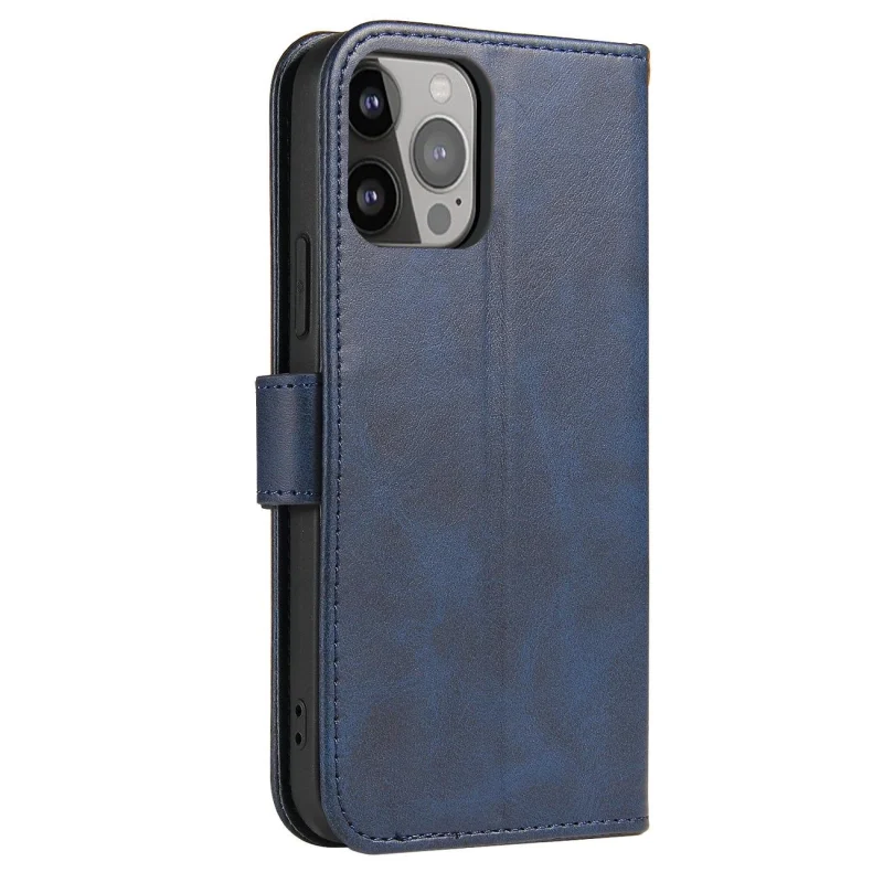 Etui z klapką i portfelem Magnet Case do iPhone 15 - niebieskie - obrazek 4