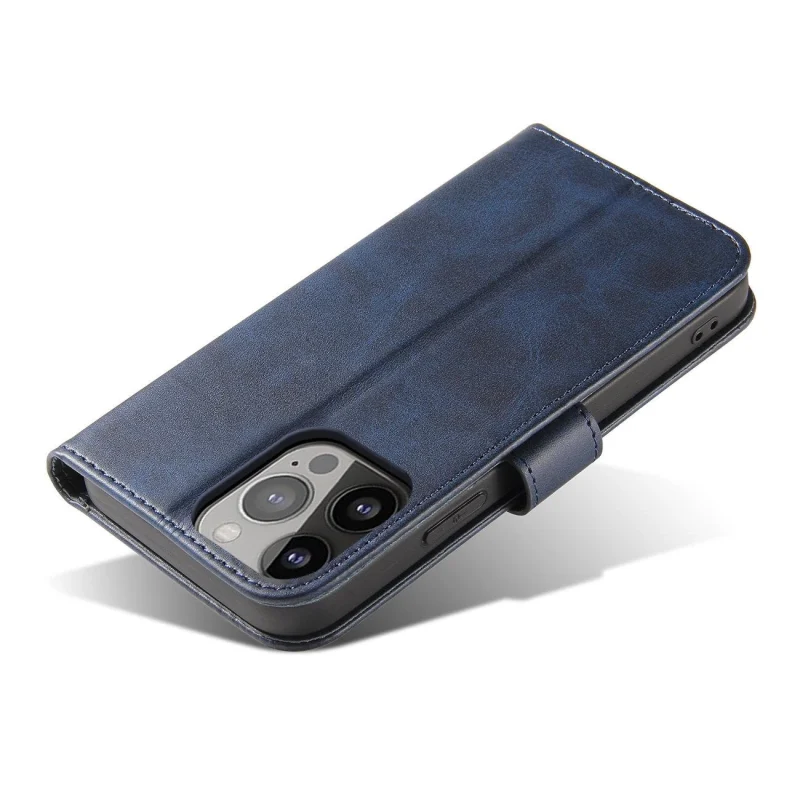 Etui z klapką i portfelem Magnet Case do iPhone 15 - niebieskie - obrazek 5