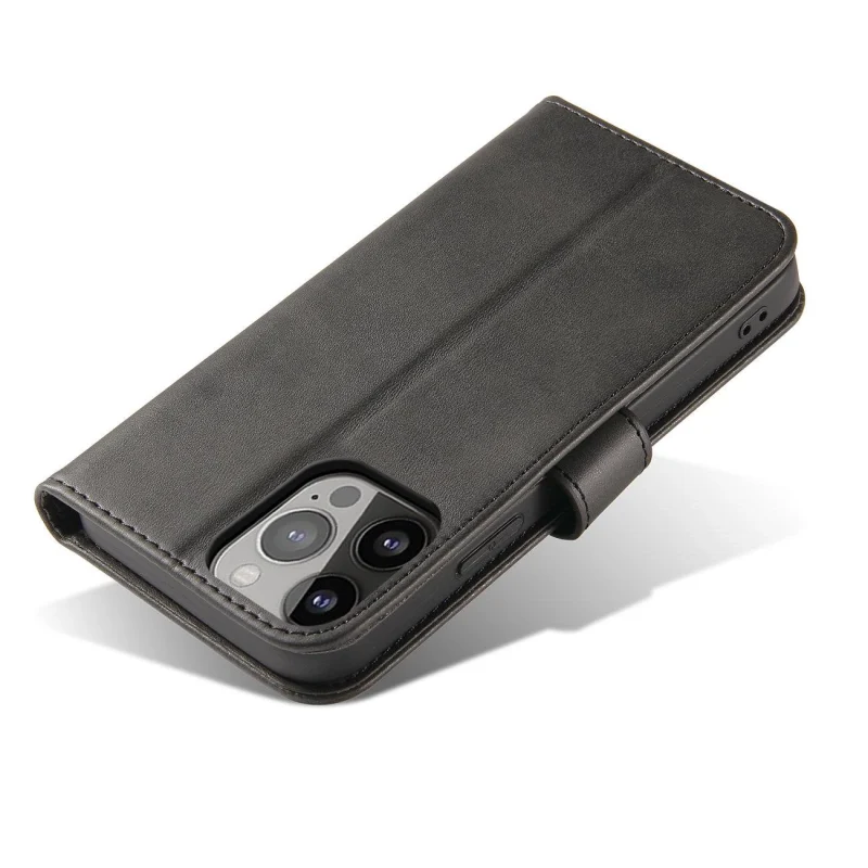 Etui z klapką i portfelem Magnet Case do iPhone 15 - czarne - obrazek 5