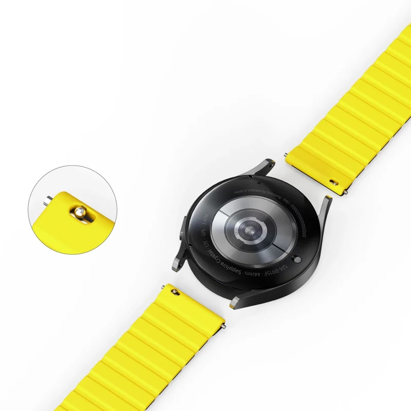 Uniwersalny magnetyczny pasek Samsung Galaxy Watch 6 Pro / 6 / 6 Classic / 5 Pro / 5 / 5 Classic Dux Ducis Strap (20mm LD Version) - czarno-żółty - obrazek 11