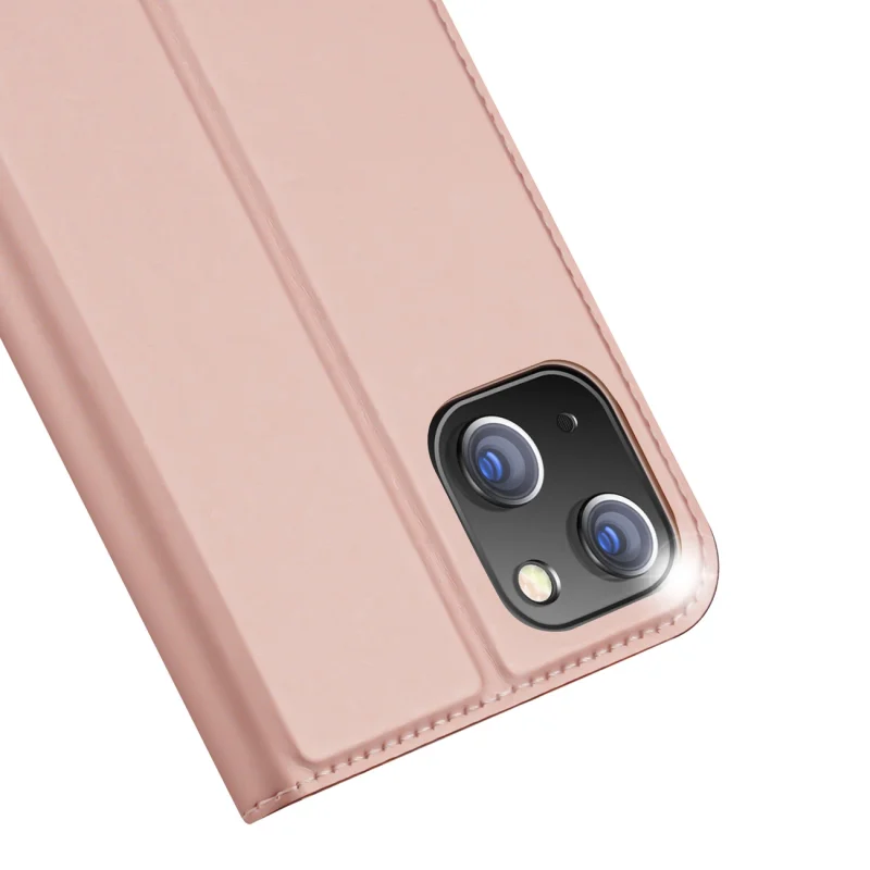 Etui do iPhone 15 Plus pokrowiec z klapką i portfelem Dux Ducis Skin Pro - różowe - obrazek 3