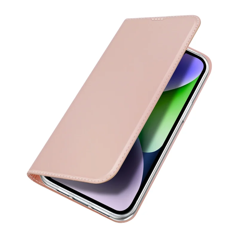 Etui do iPhone 15 Plus pokrowiec z klapką i portfelem Dux Ducis Skin Pro - różowe - obrazek 4