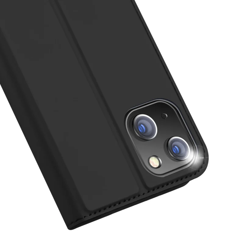 Etui do iPhone 15 Plus pokrowiec z klapką i portfelem Dux Ducis Skin Pro - czarne - obrazek 3