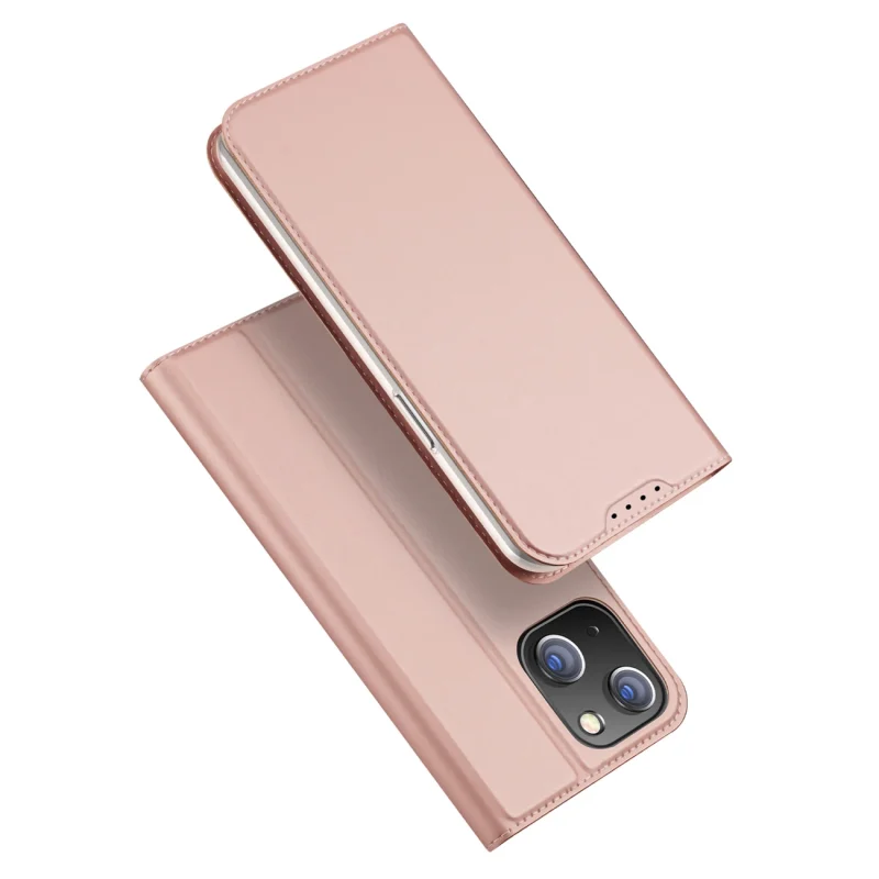 Etui z klapką i portfelem Dux Ducis Skin Pro do iPhone 15 - różowe - obrazek 2