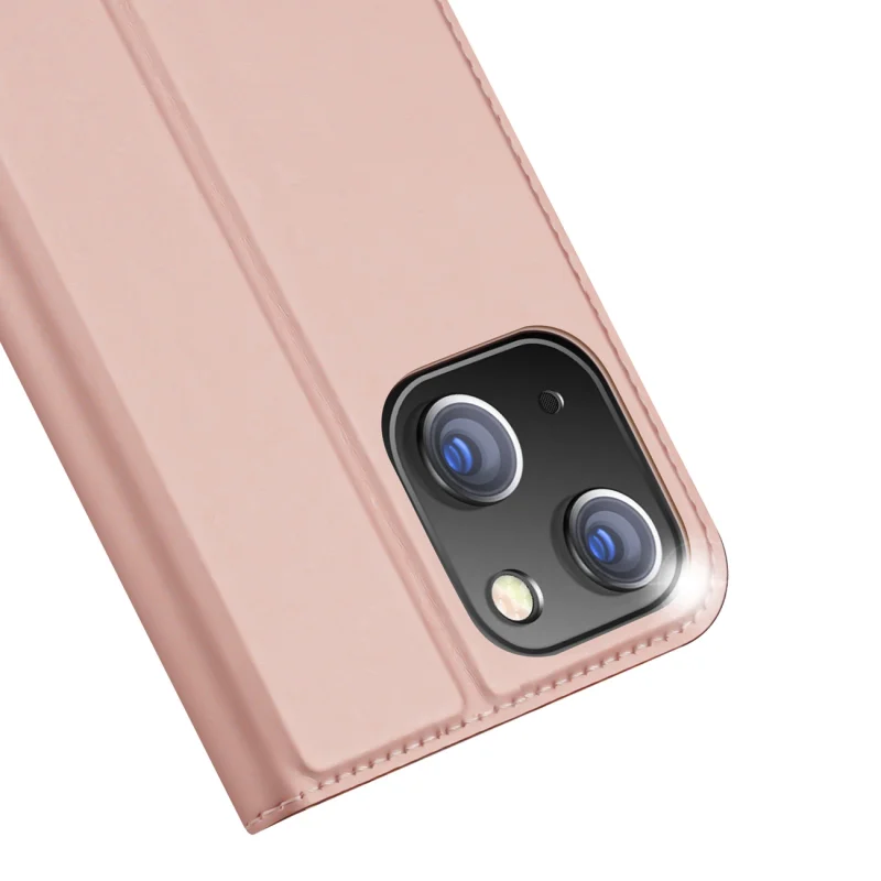 Etui z klapką i portfelem Dux Ducis Skin Pro do iPhone 15 - różowe - obrazek 3