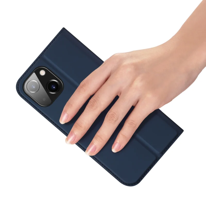 Etui z klapką i portfelem Dux Ducis Skin Pro do iPhone 15 - niebieskie - obrazek 6