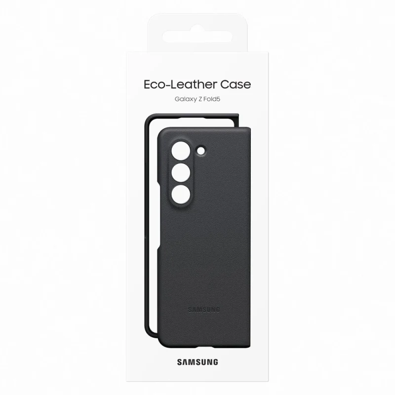 Etui z ekoskóry do Samsung Galaxy Z Fold 5 - czarne - obrazek 7