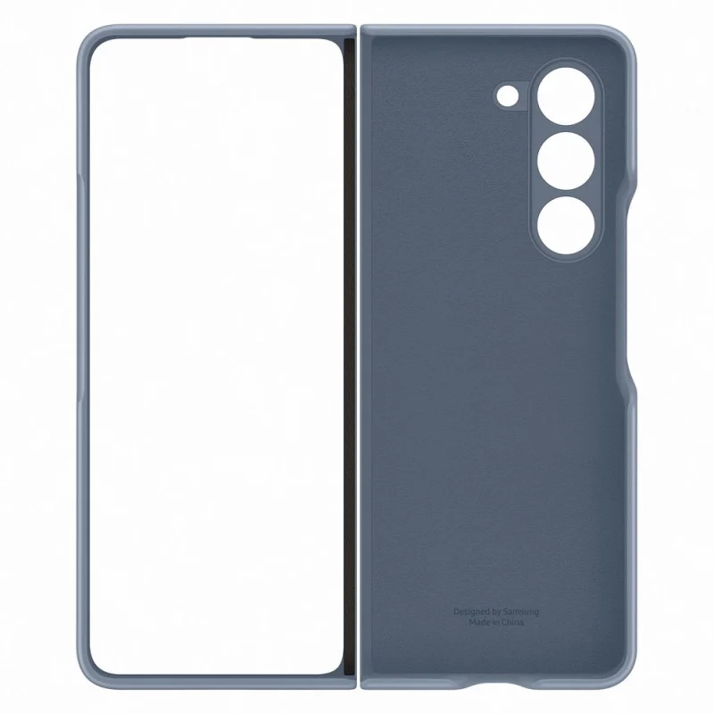 Etui z ekoskóry do Samsung Galaxy Z Fold 5 - niebieskie - obrazek 6