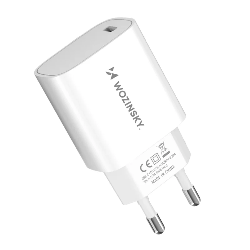 Ładowarka sieciowa Wozinsky WGWCCW 20W USB-C - biała - obrazek 2