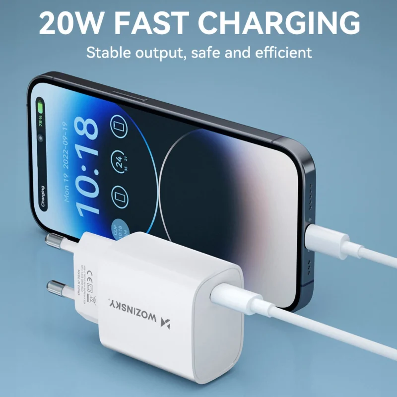 Ładowarka sieciowa Wozinsky WGWCCW 20W USB-C - biała - obrazek 9