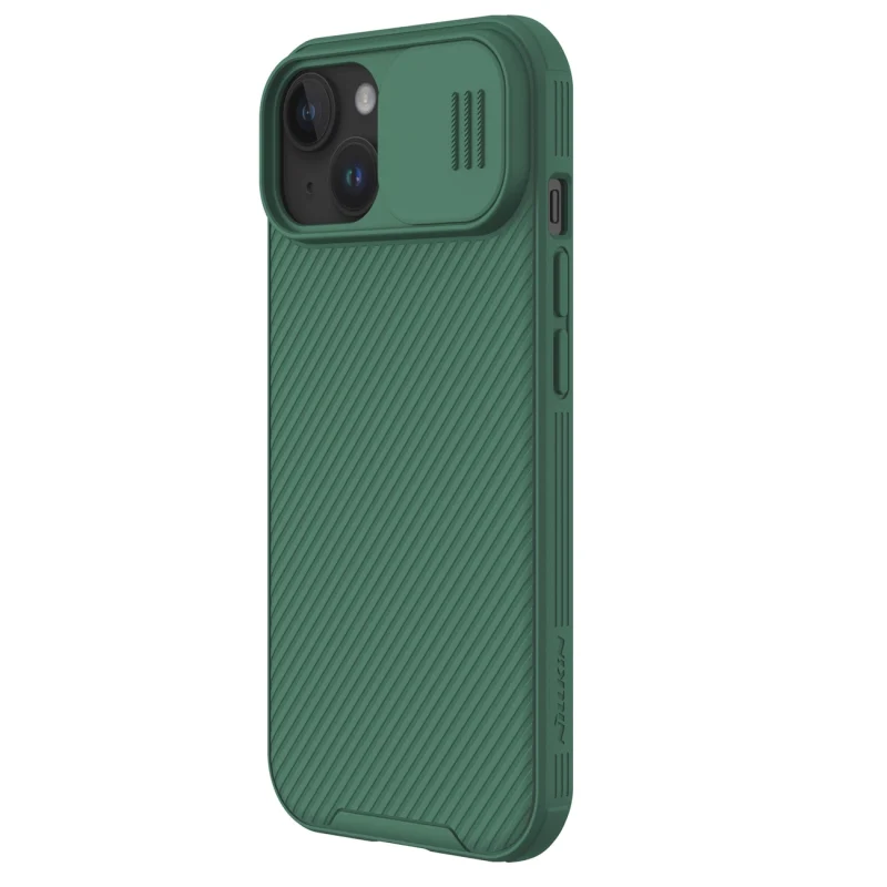 Pancerne etui Nillkin CamShield Pro Magnetic Case do iPhone 15 z osłoną na aparat - zielony - obrazek 3