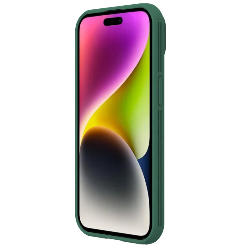 Pancerne etui Nillkin CamShield Pro Magnetic Case do iPhone 15 z osłoną na aparat - zielony - obrazek 4