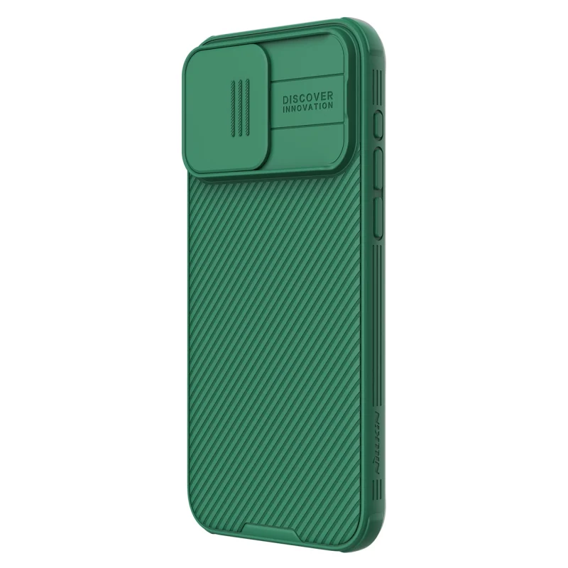 Pancerne etui Nillkin CamShield Pro Magnetic Case do iPhone 15 Pro z osłoną na aparat - zielone - obrazek 2