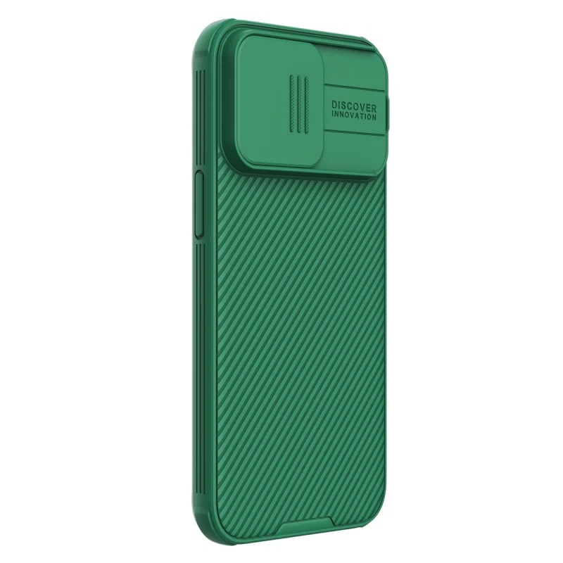 Pancerne etui Nillkin CamShield Pro Magnetic Case do iPhone 15 Pro z osłoną na aparat - zielone - obrazek 3