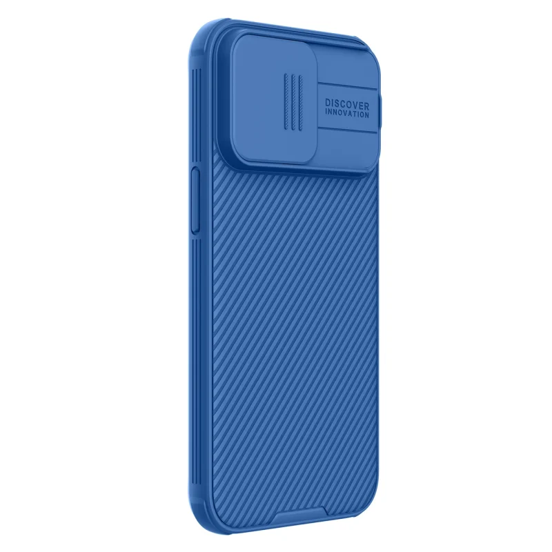 Pancerne etui Nillkin CamShield Pro Magnetic Case do iPhone 15 Pro z osłoną na aparat - niebieskie - obrazek 3