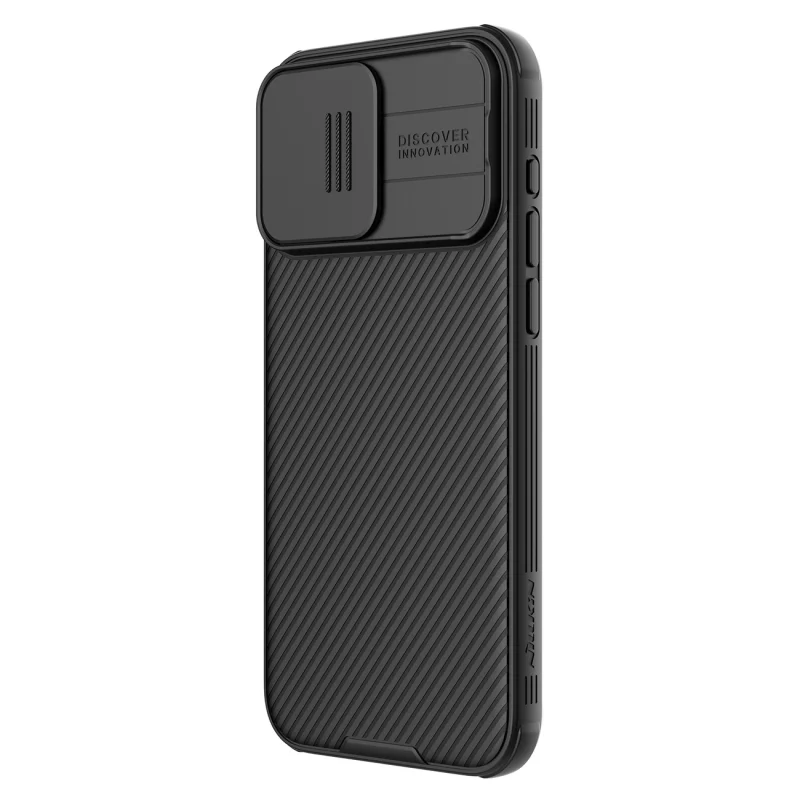 Pancerne etui Nillkin CamShield Pro Magnetic Case do iPhone 15 Pro z osłoną na aparat - czarne - obrazek 2