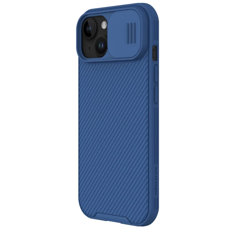 Pancerne etui Nillkin CamShield Pro Magnetic Case do iPhone 15 Plus z osłoną na aparat - niebieskie - obrazek 3