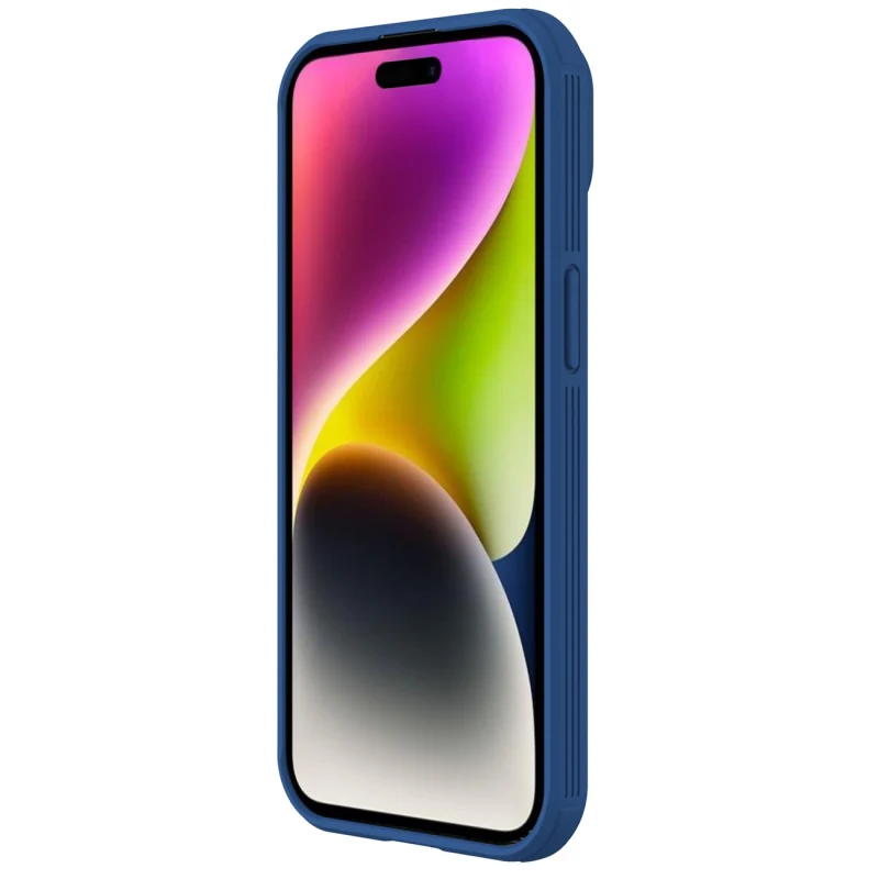 Pancerne etui Nillkin CamShield Pro Magnetic Case do iPhone 15 Plus z osłoną na aparat - niebieskie - obrazek 4