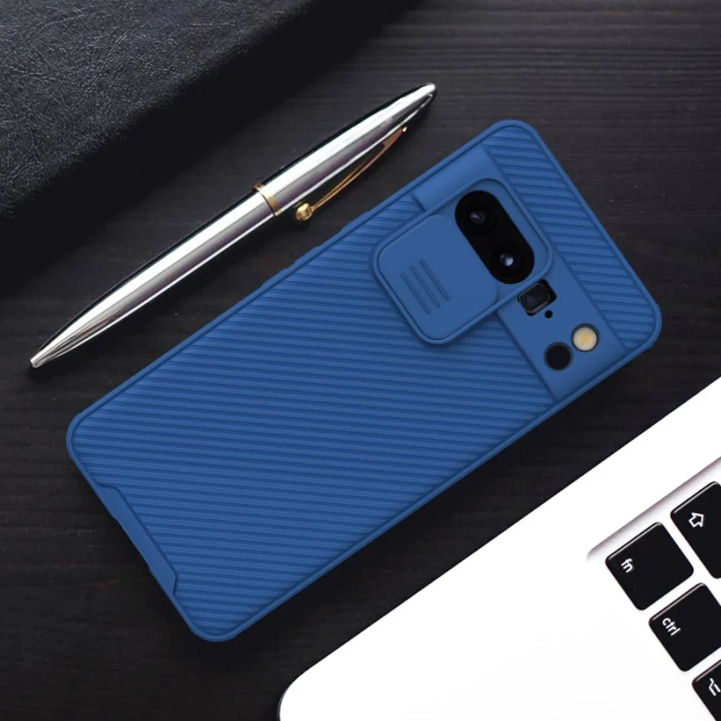 Etui z osłoną na aparat Nillkin CamShield Pro Case do Google Pixel 8 Pro - niebieskie - obrazek 13