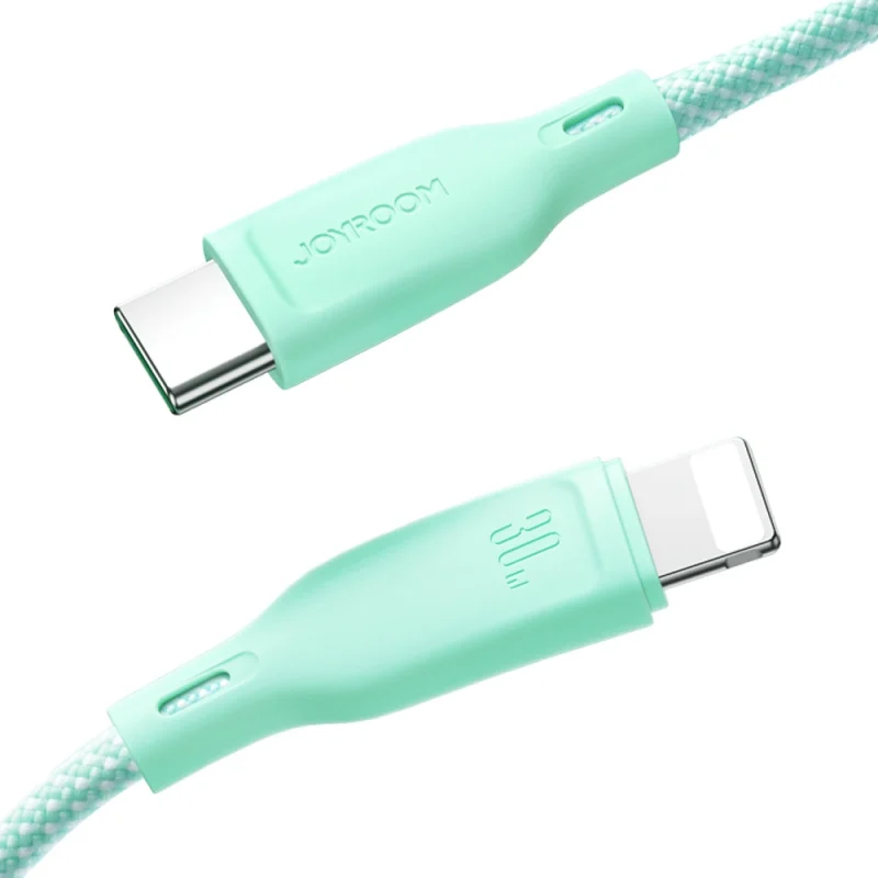 Kabel Joyroom Multi-Color Series S-A34 USB-C / USB-C PD 60W 1m - fioletowy - obrazek 2