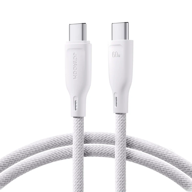 Kabel Joyroom Multi-Color Series S-A34 USB-C / USB-C PD 60W 1m - biały