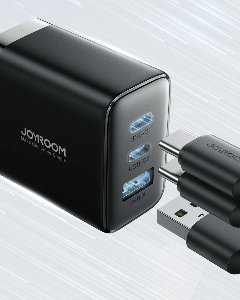 Szybka ładowarka Joyroom JR-TCF10 2x USB-C USB-A 32W - czarna - obrazek 8