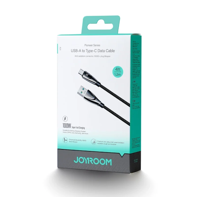 Kabel Joyroom Pioneer Series SA31-AC6 USB-A / USB-C 100W 1.2m - czarny - obrazek 5