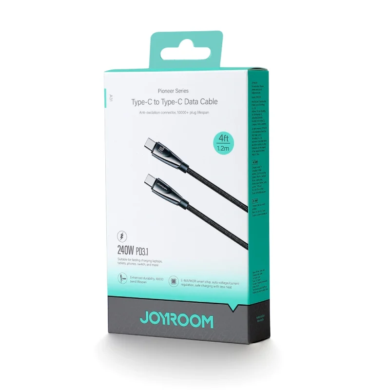 Kabel Joyroom Pioneer Series SA31-CC5 USB-C / USB-C 240W 1.2m - czarny - obrazek 12