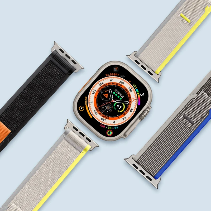 Sportowy pasek na rzepy do Apple Watch 9 / 8 / 7 / 6 / SE / 5 / 4 / 3 / 2 / 1 (38, 40, 41 mm) Dux Ducis Strap YJ Version - żółto-beżowy - obrazek 10