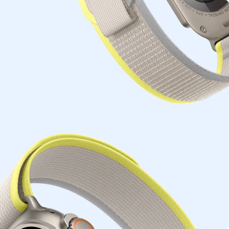 Sportowy pasek na rzepy do Apple Watch 9 / 8 / 7 / 6 / SE / 5 / 4 / 3 / 2 / 1 (38, 40, 41 mm) Dux Ducis Strap YJ Version - żółto-beżowy - obrazek 6