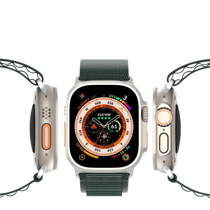 Sportowy pasek ze sprzączką do Apple Watch Ultra / 9 / 8 / 7 / 6 / SE / 5 / 4 / 3 / 2 / 1 (42, 44, 45, 49 mm) Dux Ducis Strap GS Version - zielony - obrazek 10