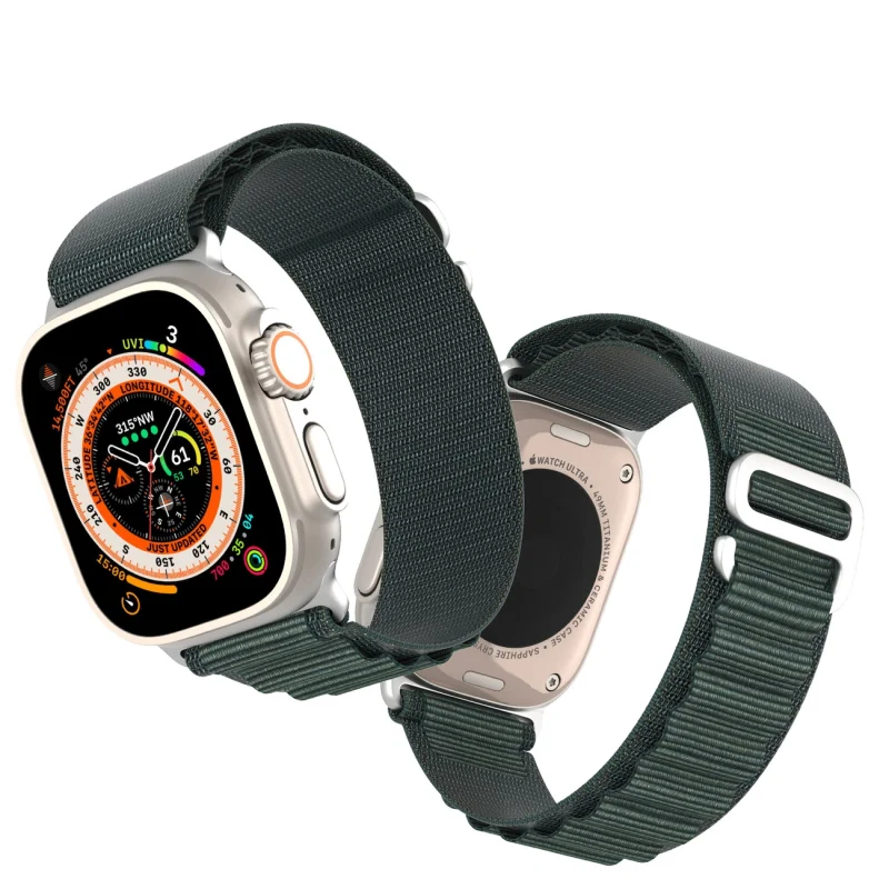 Sportowy pasek ze sprzączką do Apple Watch Ultra / 9 / 8 / 7 / 6 / SE / 5 / 4 / 3 / 2 / 1 (42, 44, 45, 49 mm) Dux Ducis Strap GS Version - zielony - obrazek 8