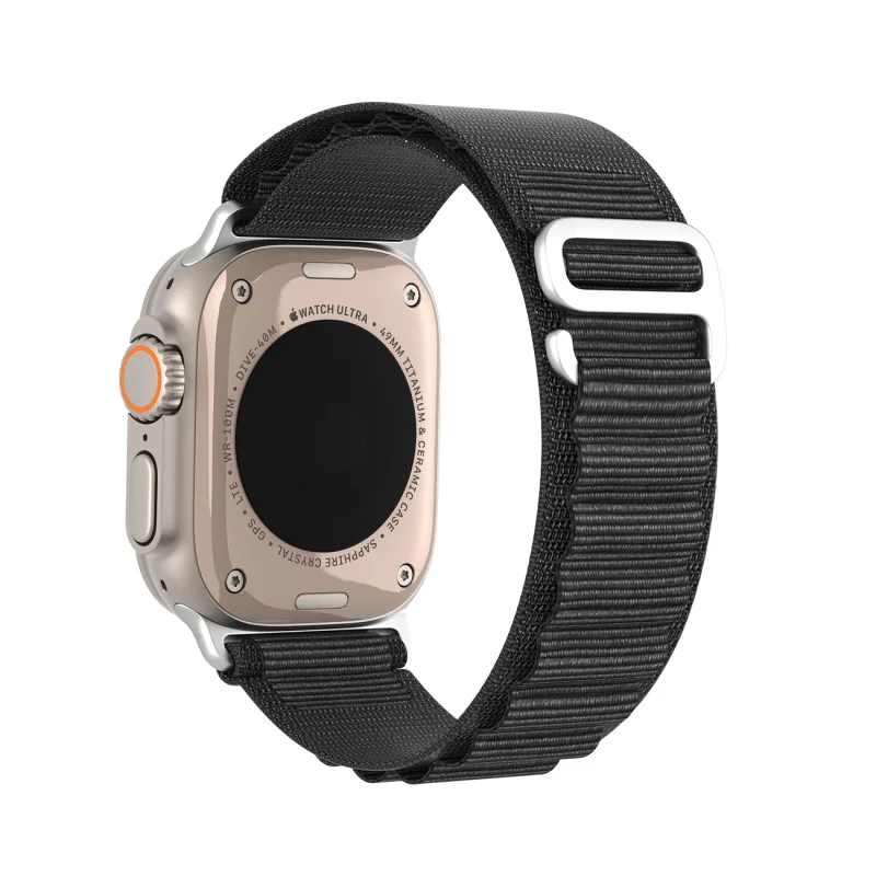 Sportowy pasek ze sprzączką do Apple Watch Ultra / 9 / 8 / 7 / 6 / SE / 5 / 4 / 3 / 2 / 1 (42, 44, 45, 49 mm) Dux Ducis Strap GS Version - czarny - obrazek 5