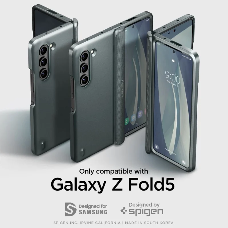 Etui Spigen Slim Armor Pro na Samsung Galaxy Z Fold 5 - ciemnozielone - obrazek 2