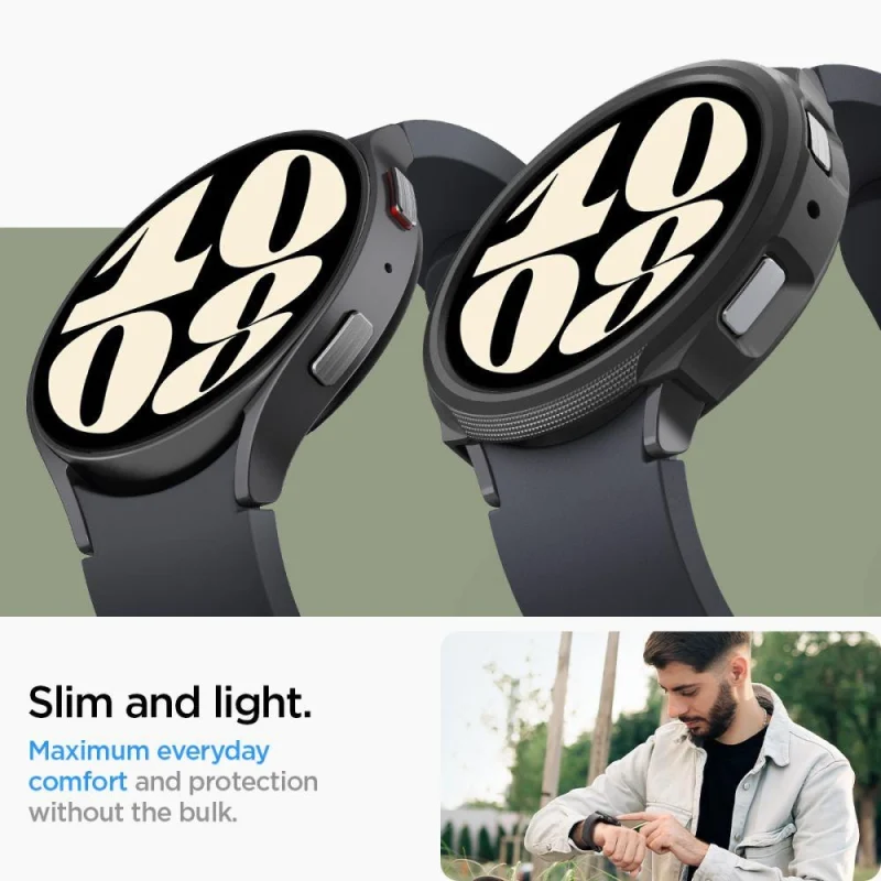 Etui Spigen Liquid Air na Samsung Galaxy Watch 6 (44 mm) - czarny mat - obrazek 10