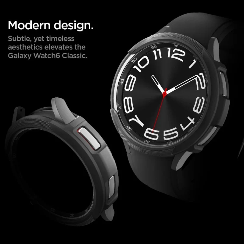 Etui Spigen Liquid Air na Samsung Galaxy Watch 6 Classic (43 mm) - czarny mat - obrazek 9