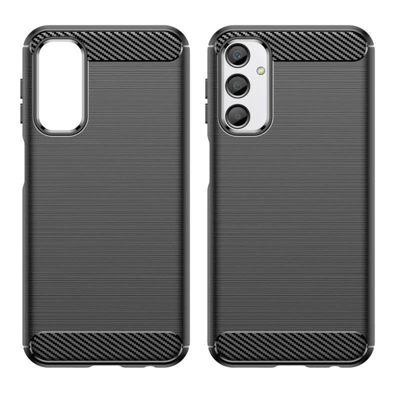 Elastyczne etui wzór karbon do Samsung Galaxy M34 Carbon Case - czarne - obrazek 2