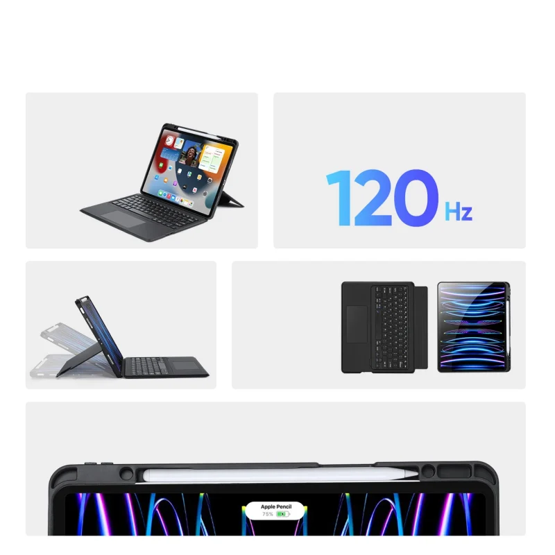 Etui z klawiaturą Bluetooth Dux Ducis DK Series do Apple iPad Pro 12.9 (2020/2021/2022) - czarne - obrazek 10