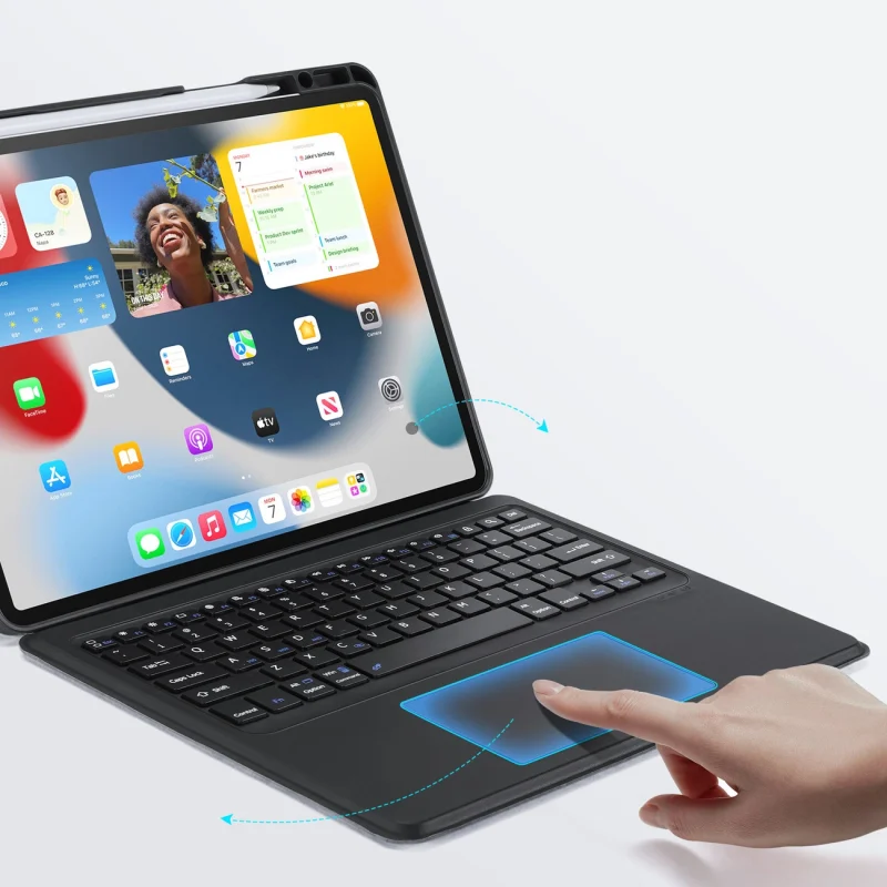 Etui z klawiaturą Bluetooth Dux Ducis DK Series do Apple iPad Pro 12.9 (2020/2021/2022) - czarne - obrazek 3