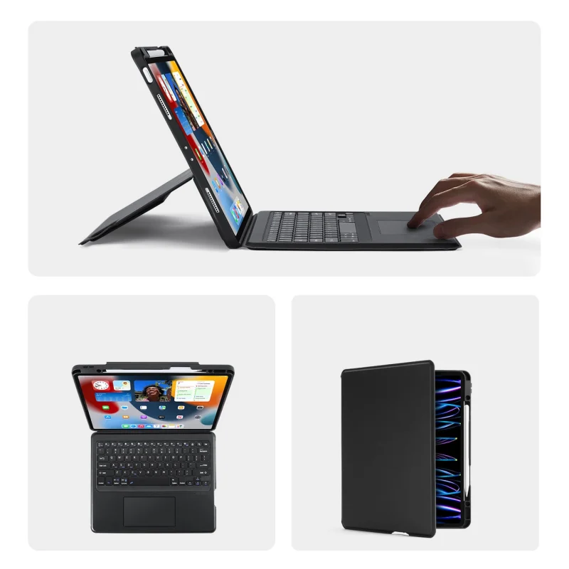 Etui z klawiaturą Bluetooth Dux Ducis DK Series do Apple iPad Pro 12.9 (2020/2021/2022) - czarne - obrazek 8