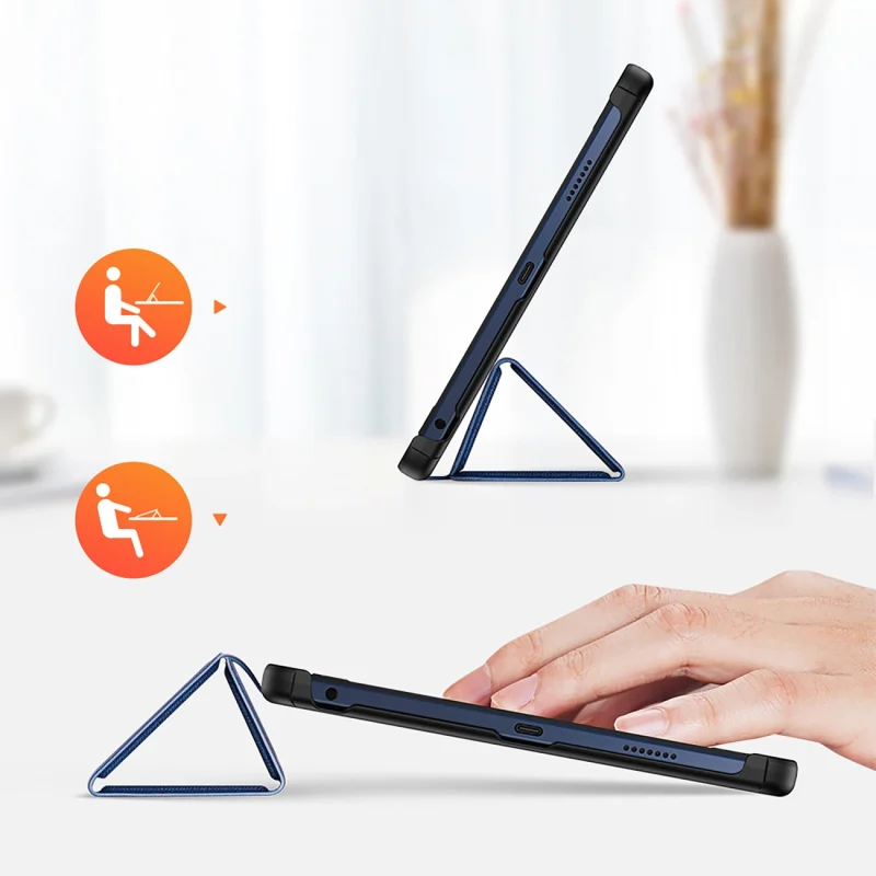 Etui z funkcją smart sleep Dux Ducis Domo do tabletu Lenovo Tab M10 10.6'' - niebieskie - obrazek 9