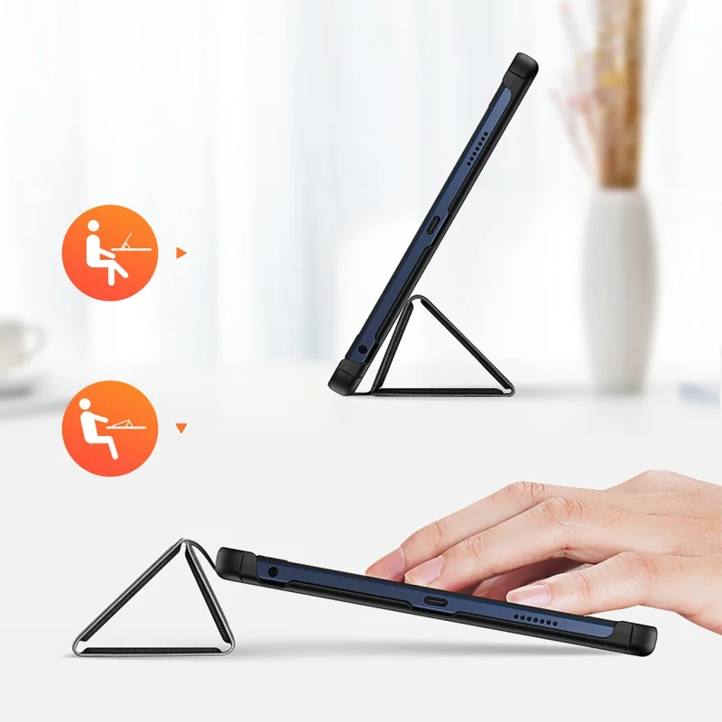 Etui z funkcją smart sleep Dux Ducis Domo do tabletu Lenovo Tab M10 10.6'' - czarne - obrazek 7