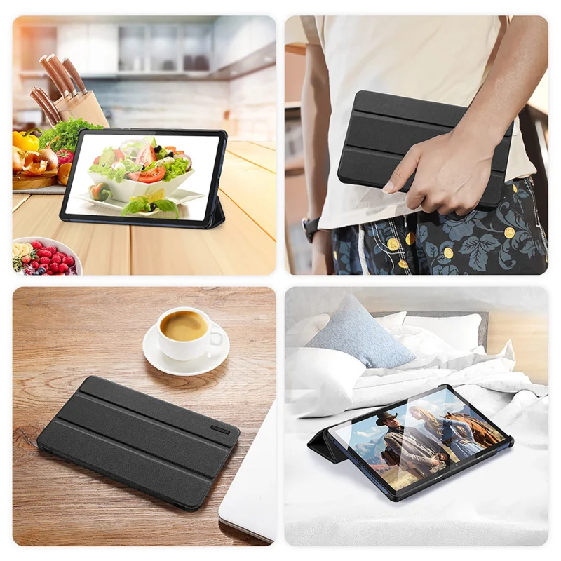 Etui z funkcją smart sleep Dux Ducis Domo do tabletu Lenovo Tab M10 10.6'' - czarne - obrazek 9