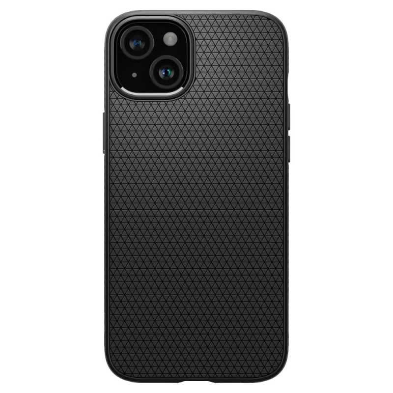 Etui Spigen Liquid Air na iPhone 15 - czarny mat - obrazek 2