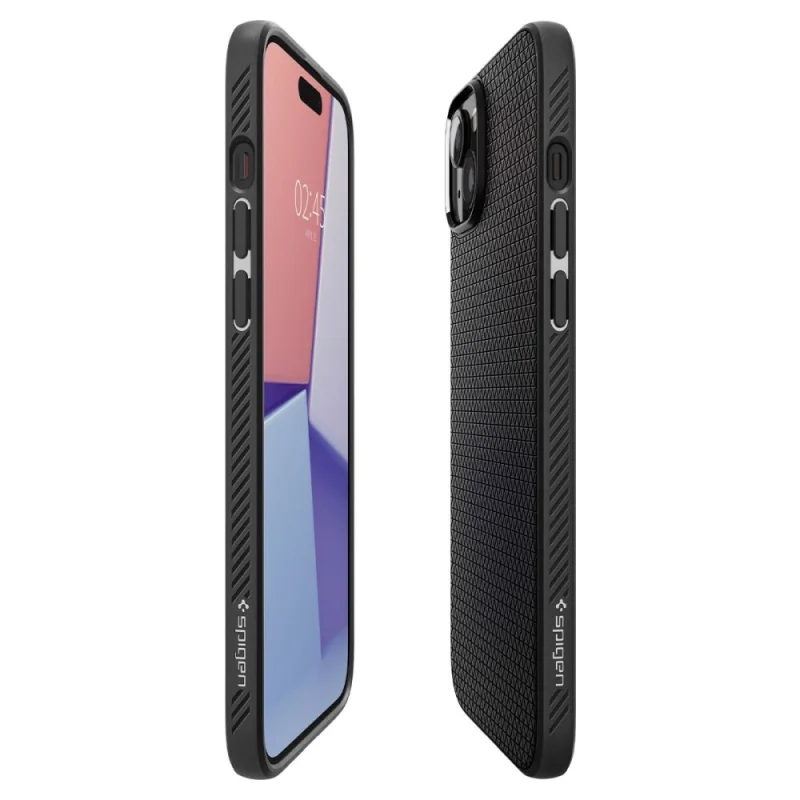 Etui Spigen Liquid Air na iPhone 15 - czarny mat - obrazek 8