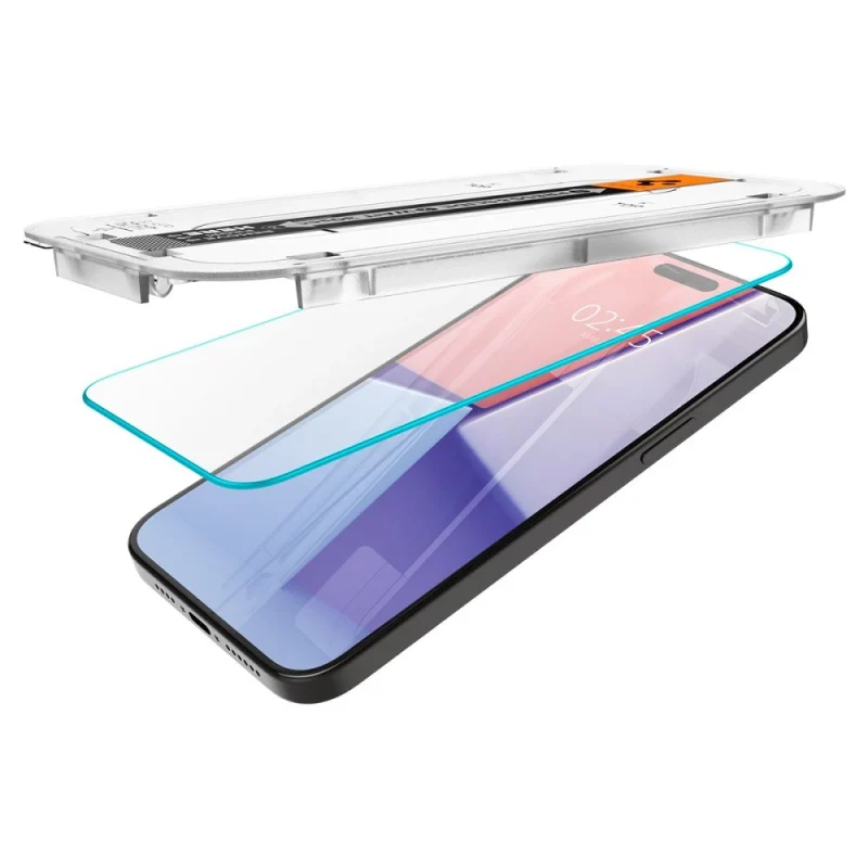 Szkło hartowane Spigen Glas.tR EZ Fit na iPhone 15 Pro - 2 szt. - obrazek 6